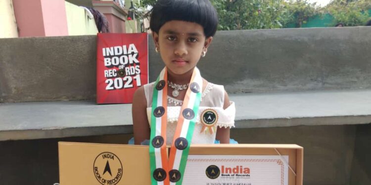 ಇಂಡಿಯಾ ಬುಕ್ ಆಫ್ ರೆಕಾರ್ಡ್ಸ್-2021 ದಾಖಲೆ ಮಾಡಿದ ಚಿಕ್ಕಬಳ್ಳಾಪುರದ ಬಾಲಕಿ ಸ್ಮೃತಿ