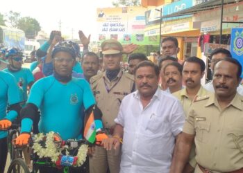 ಕನ್ಯಾಕುಮಾರಿಯಿಂದ ಬಾಗೇಪಲ್ಲಿಗೆ ಬಂದ ಅಮೃತ ಮಹೋತ್ಸವ ಸಿಆರ್ಪಿಎಫ್ ಸೈಕಲ್ ಜಾಥಾ