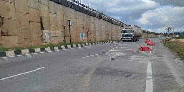 ಮಳೆಗೆ ಕುಸಿದ ರಾಷ್ಟ್ರೀಯ ಹೆದ್ದಾರಿ