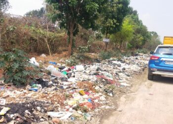 ದೇವನಹಳ್ಳಿ: ಹೆದ್ದಾರಿಯುದ್ದಕ್ಕೂ ಕಸದ ರಾಶಿ