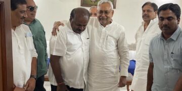 ಹೆಚ್.ಡಿ.ಕುಮಾರಸ್ವಾಮಿ-ನಿತೀಶ್ ಕುಮಾರ್ ಭೇಟಿ