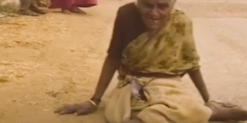 ಮಾಸಾಶನಕ್ಕಾಗಿ 5 ಕಿ.ಮೀ. ದೂರ ತೆವಳಿದ ಸಾಗಿದ ವೃದ್ಧೆ